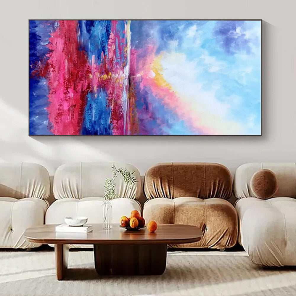 sunset abstract coastal painting design 3